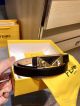 AAA Fake Fendi Leather Belt For Women - Yellow Gold Buckle With Diamond (3)_th.jpg